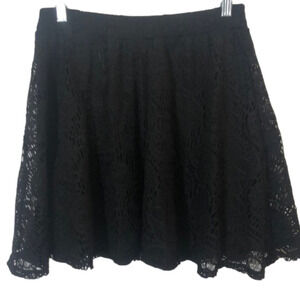 𝅺teenage Runaway black lace skater skirt size M